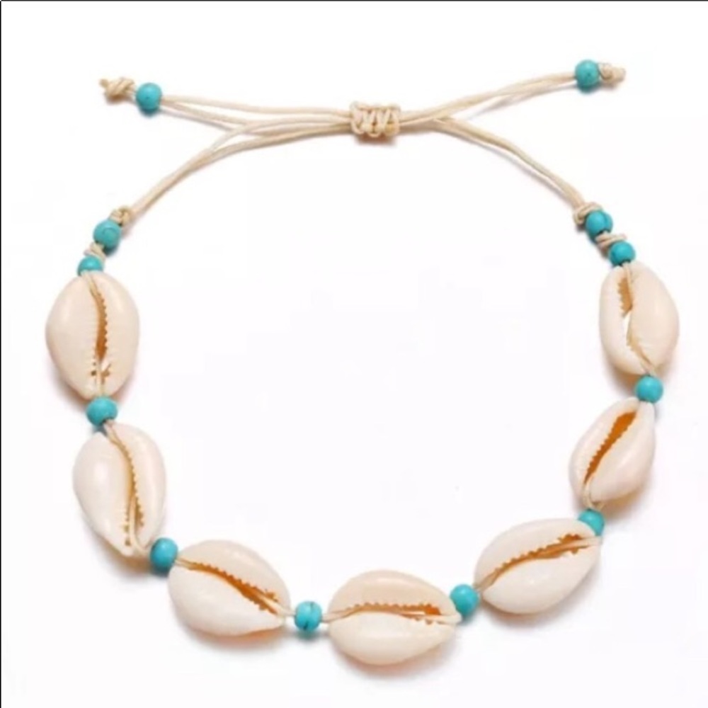 π Seashell x Howlite Anklet π - Picture 3 of 8